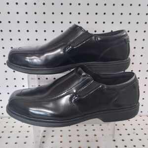 Men's Safety Work Shoes Steel Toe Slip & Oil Resistant Leather Loafers Padded